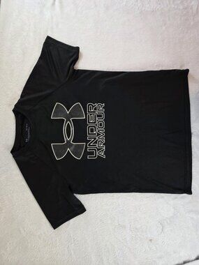 Under Armour Boys Youth Medium Black Tech T-Shirt - Loose Fit